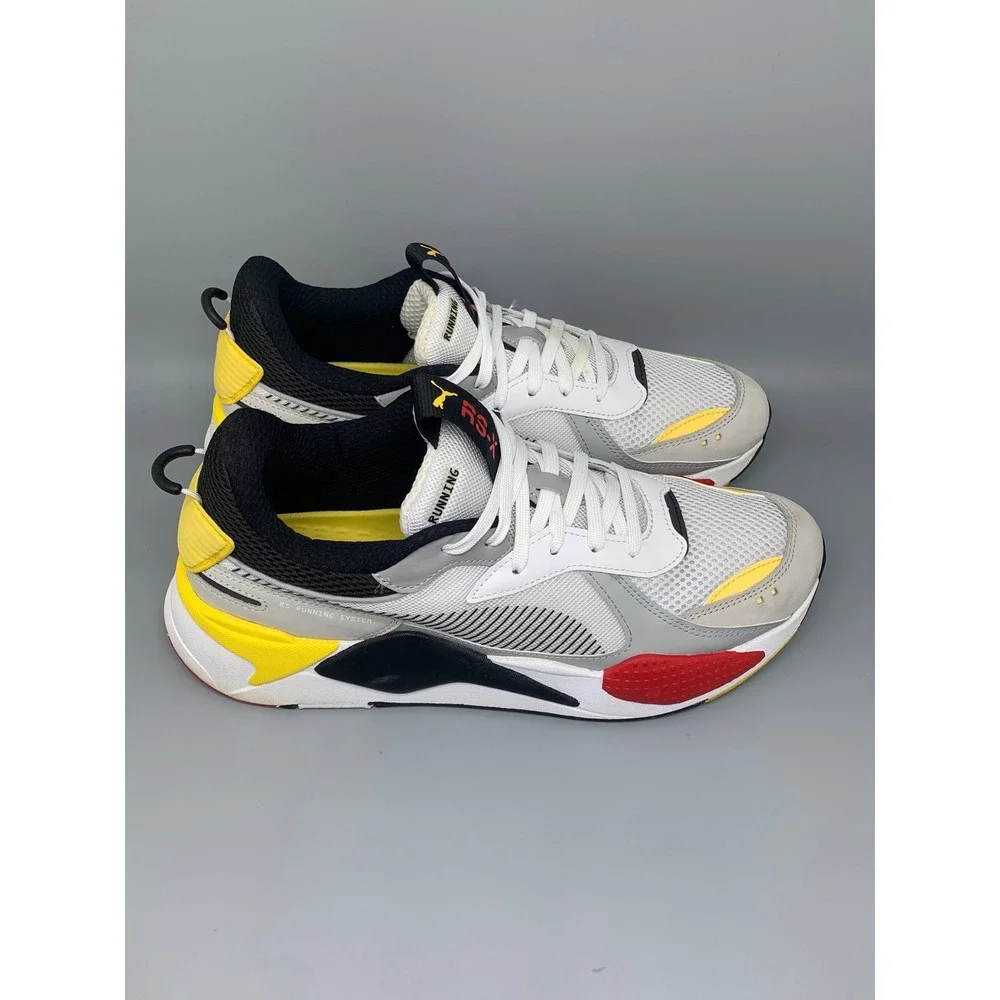 Puma RS-X Toys White Yellow Red Running Shoes 369449-15 Men's Sz‎ 13